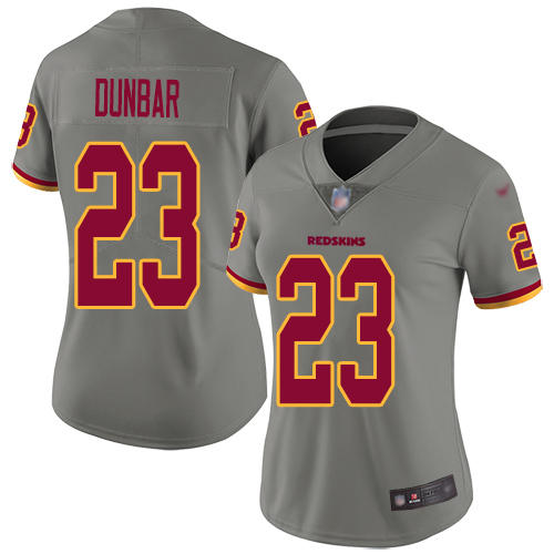 Washington Redskins Limited Gray Women Quinton Dunbar Jersey NFL Football #23 Inverted Legend->youth nfl jersey->Youth Jersey